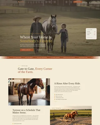 Horse Boarding & Daycare Landing Page Template