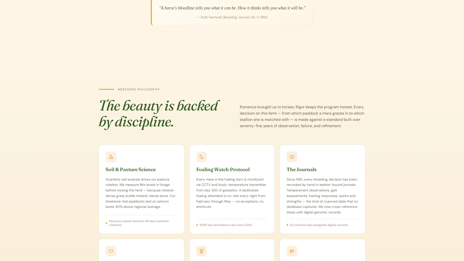 Horse Breeding Farm Landing Page Template
