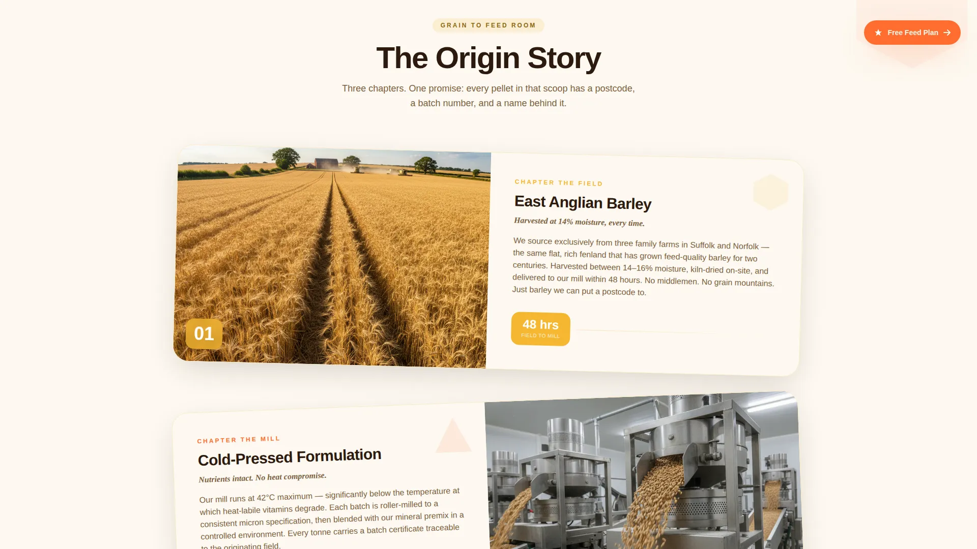 Horse Feed Brand Landing Page Template