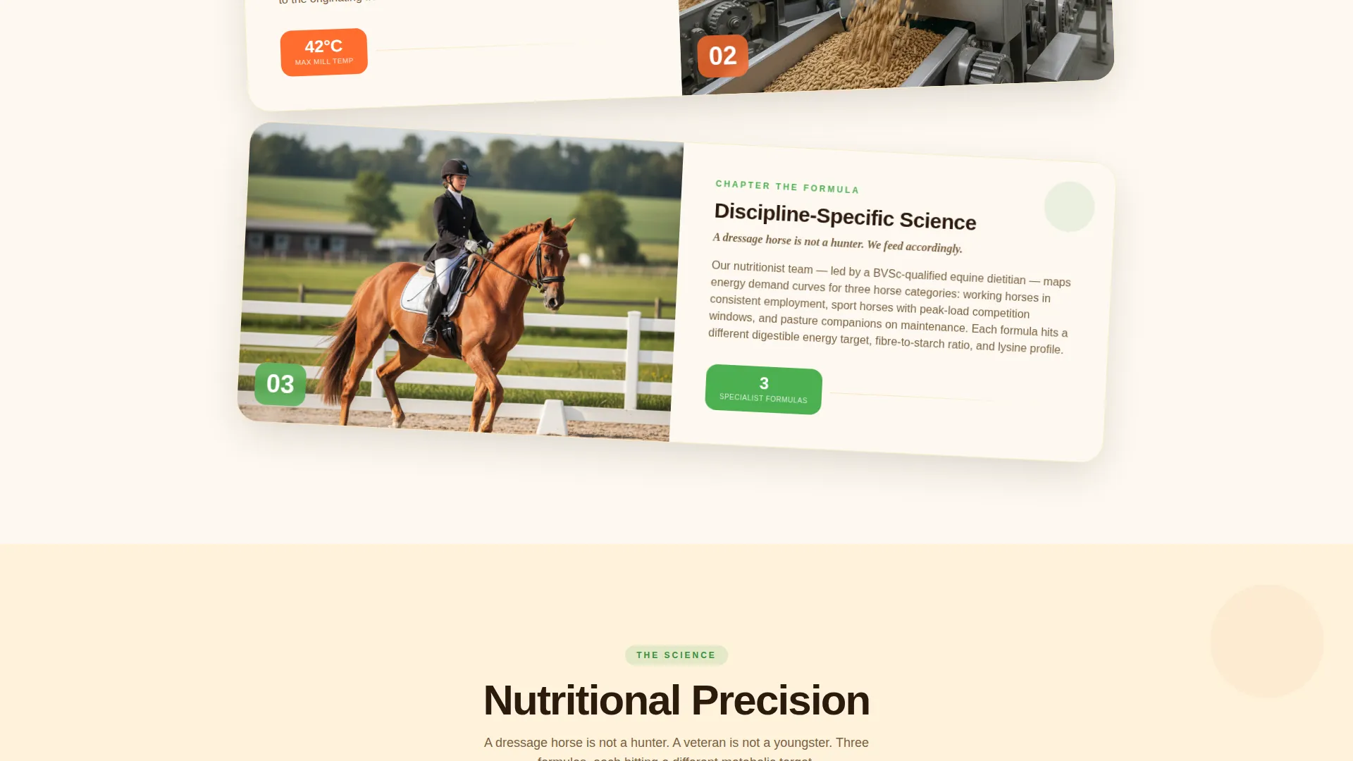 Horse Feed Brand Landing Page Template