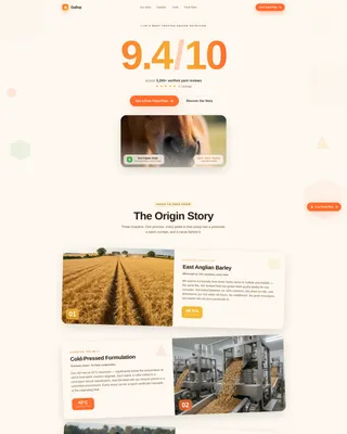 Horse Feed Brand Landing Page Template