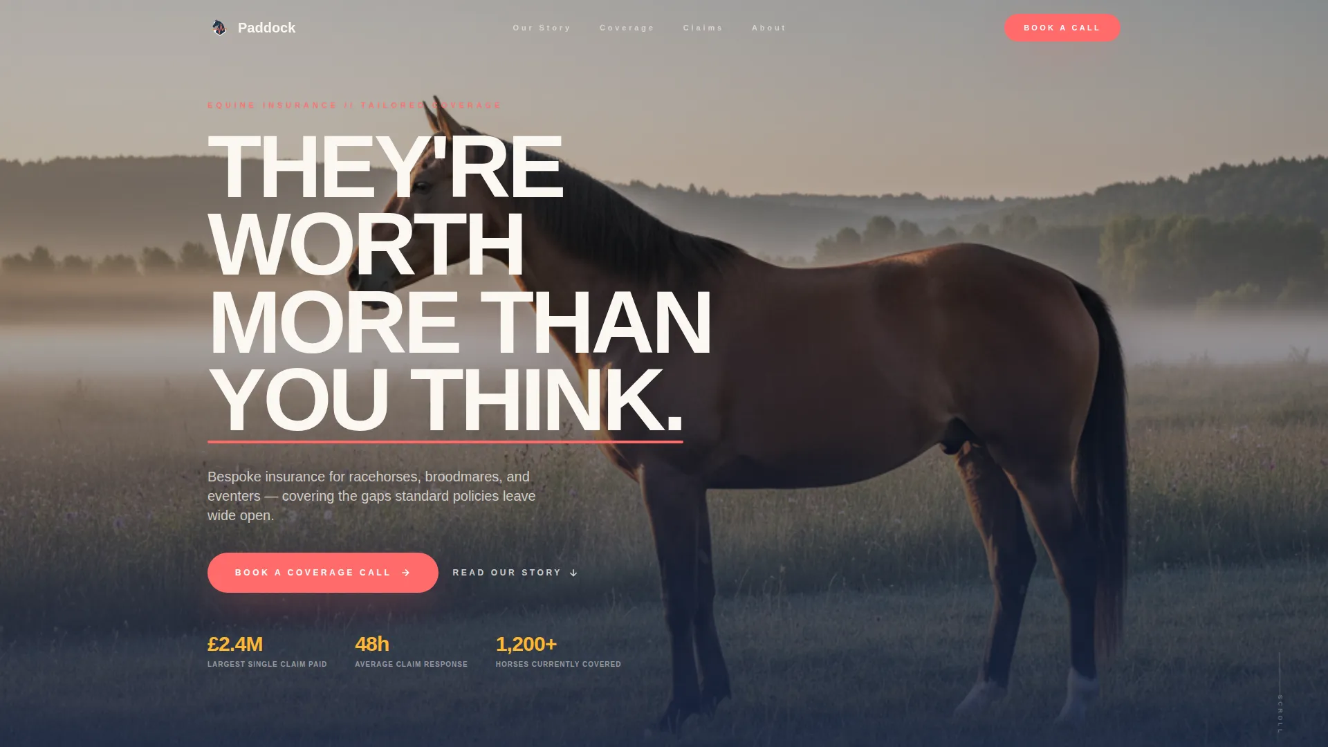 Horse Insurance Landing Page Template