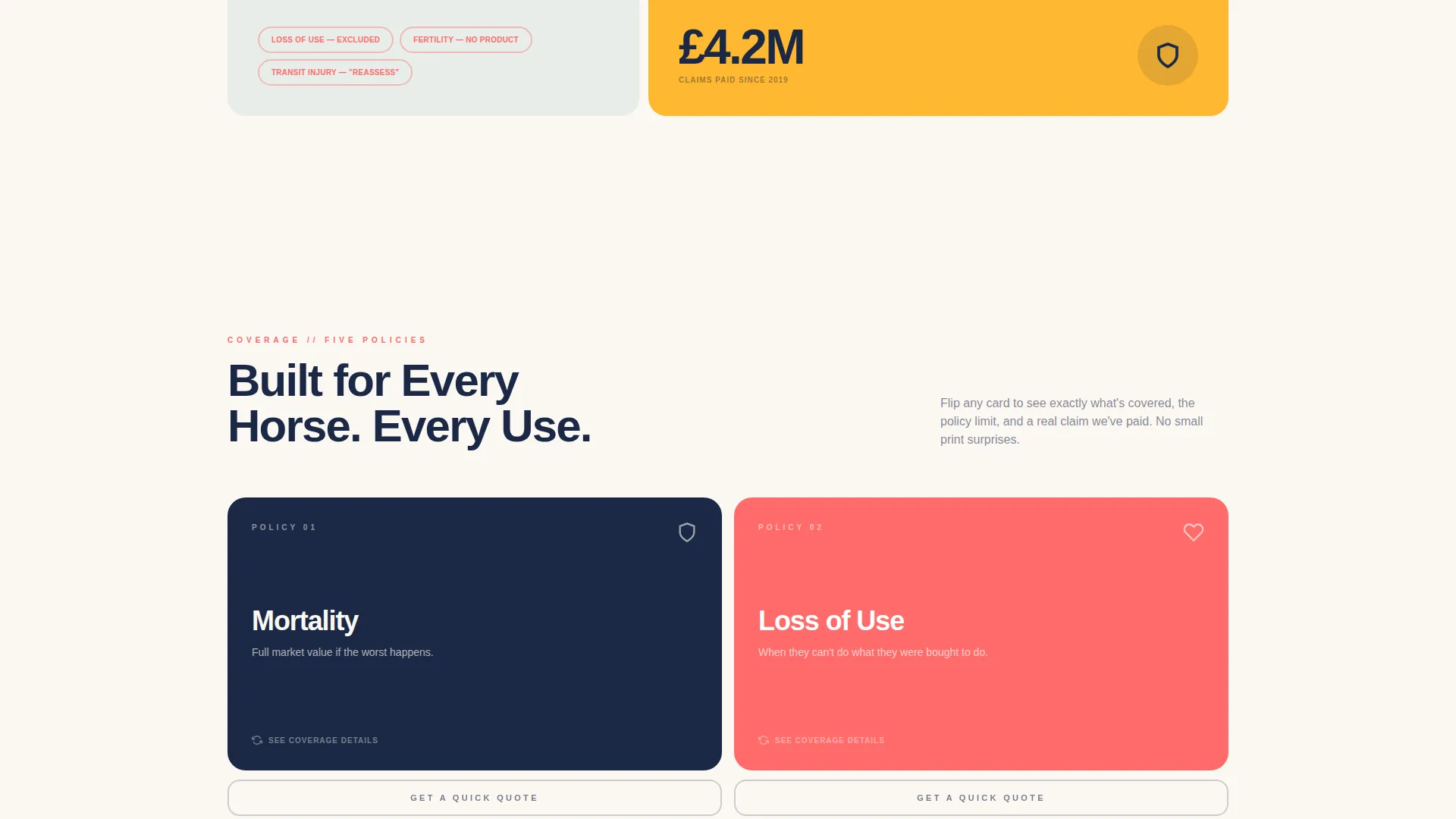 Horse Insurance Landing Page Template