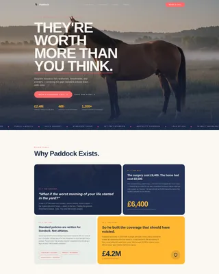 Horse Insurance Landing Page Template