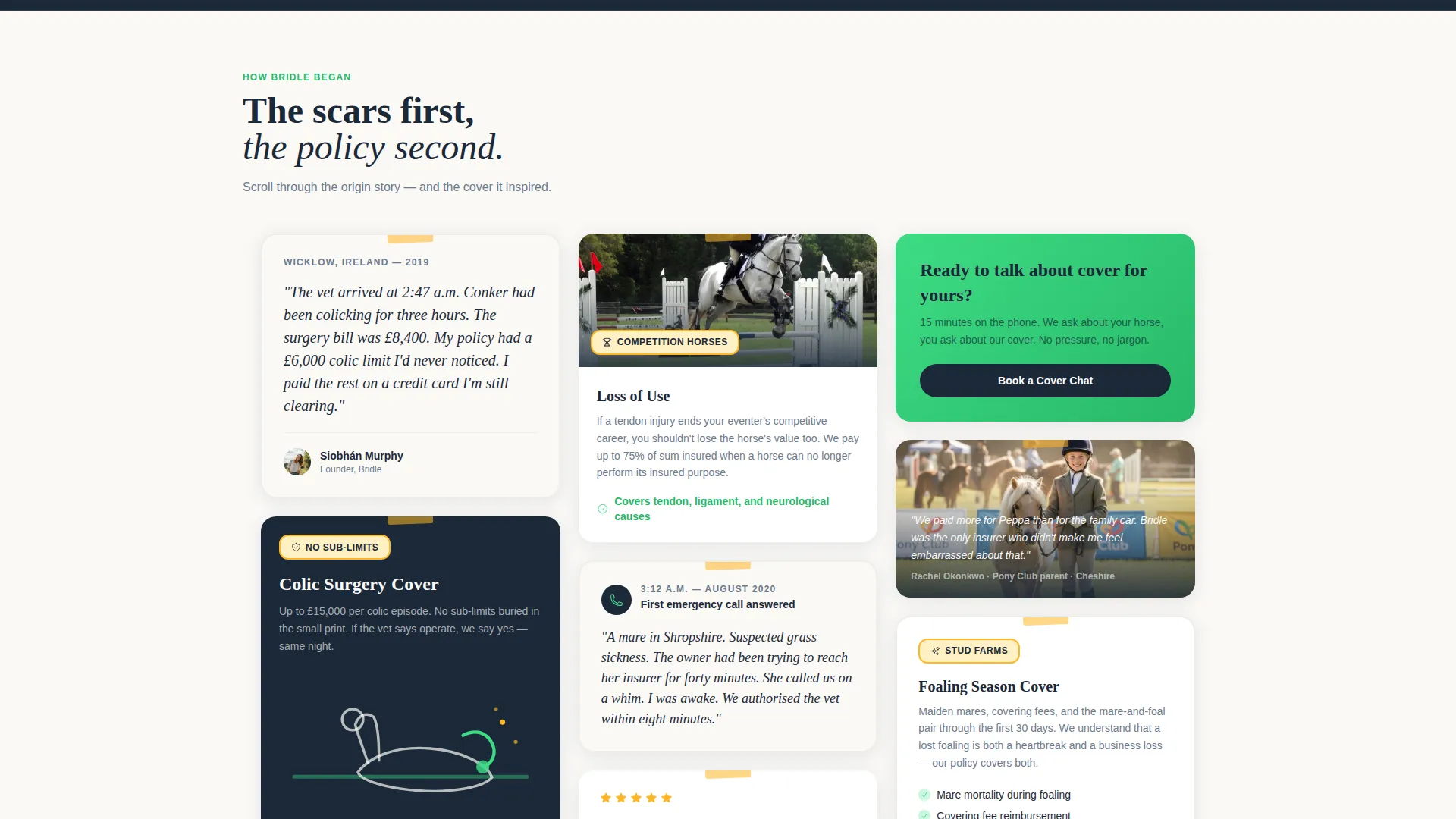 Horse Insurance Provider Landing Page Template