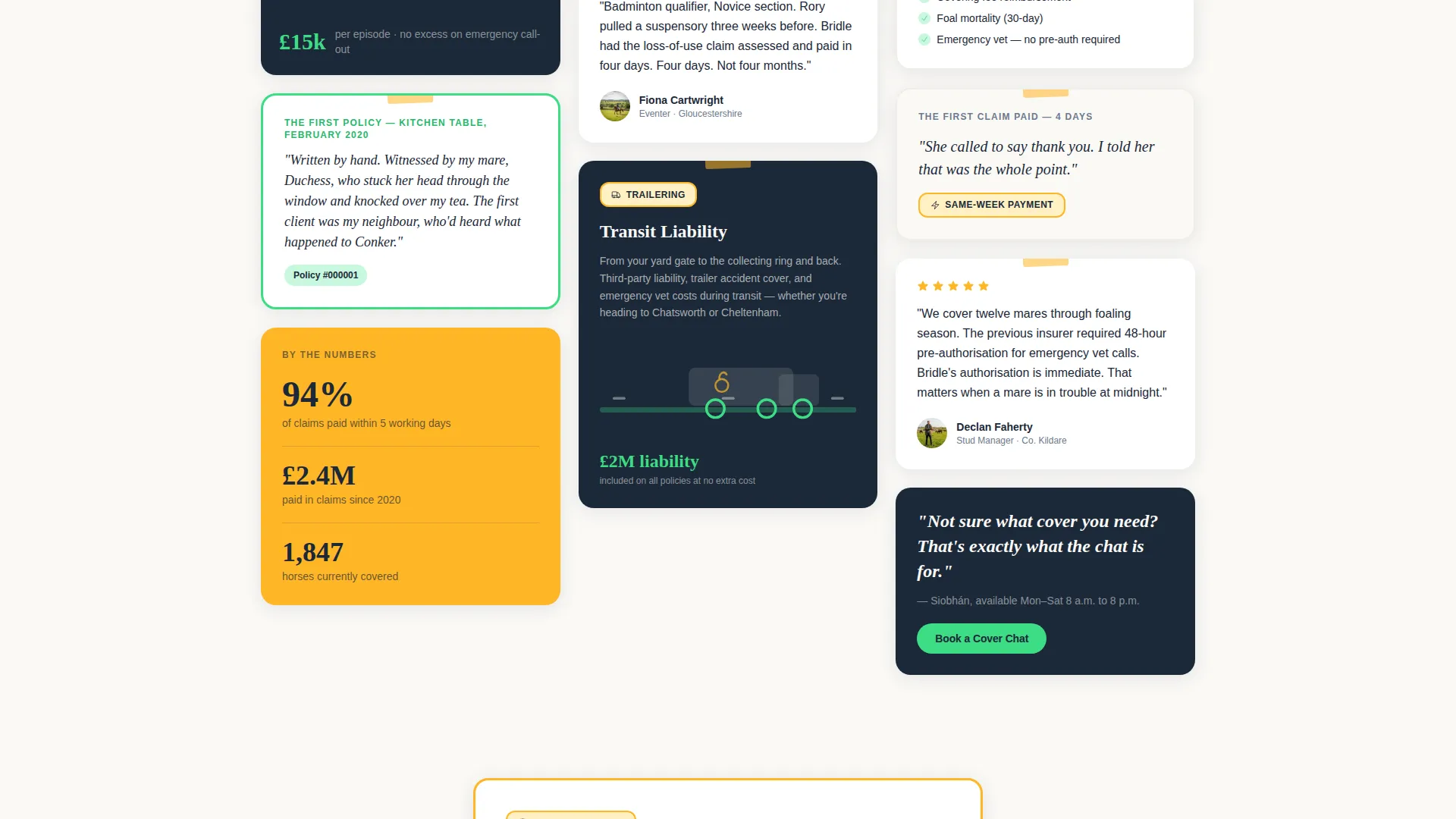 Horse Insurance Provider Landing Page Template