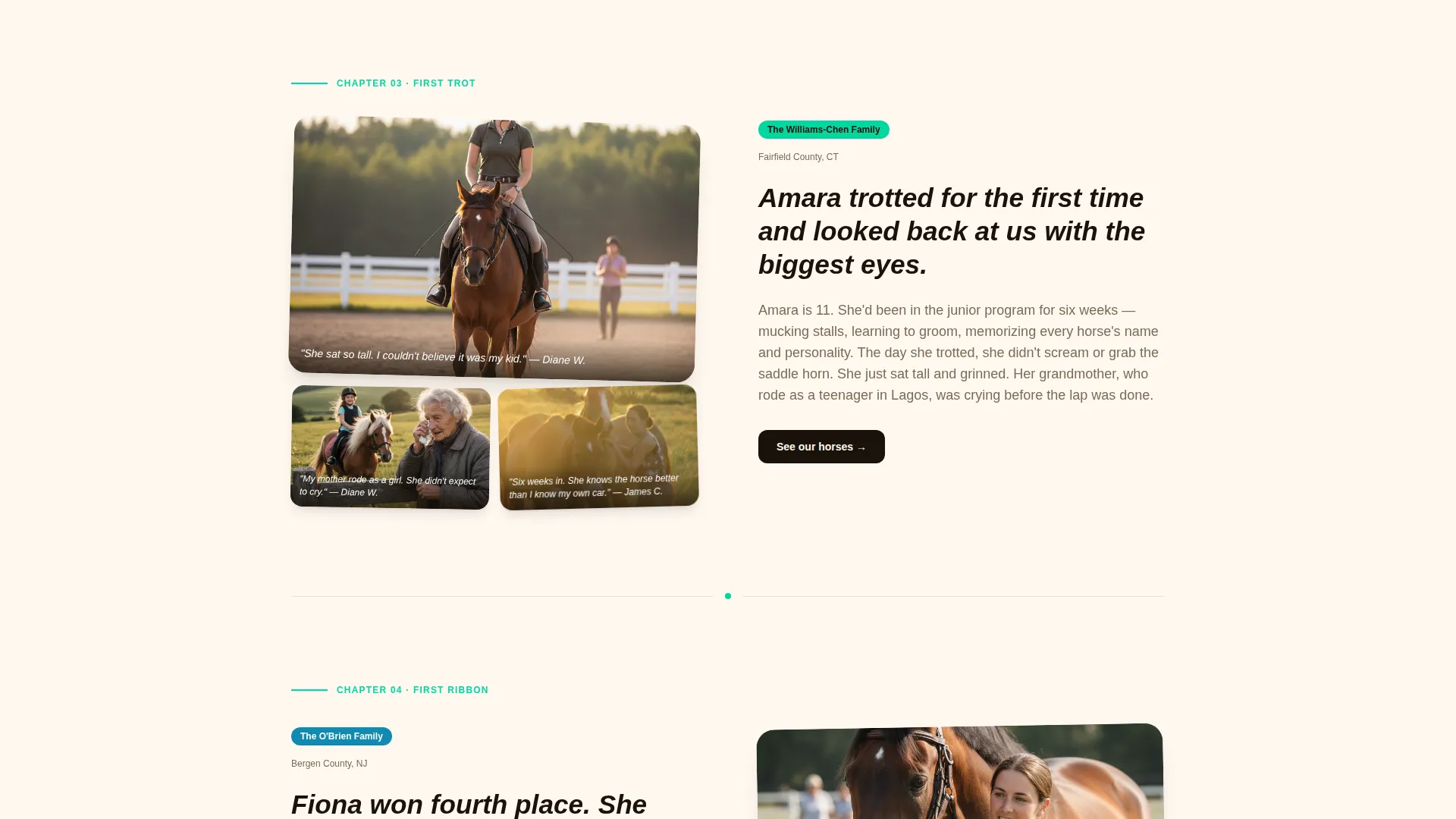 Horse Leasing & Sharing Barn Landing Page Template