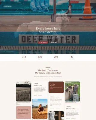 Horse Rescue & Adoption Landing Page Template