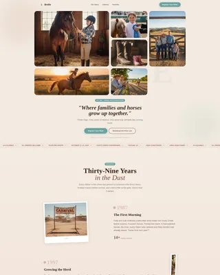 Equestrian Horse Show Landing Page Template