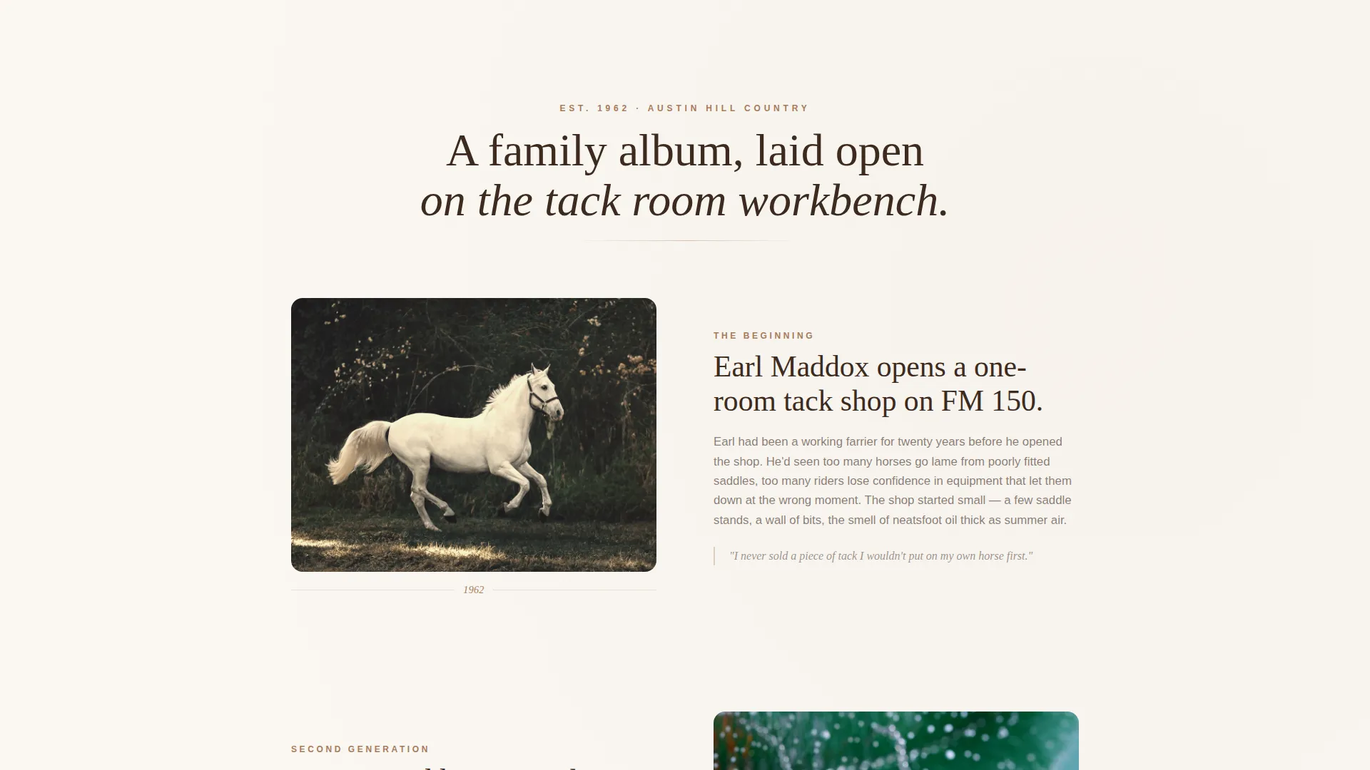 Horse Tack & Equipment Store Landing Page Template