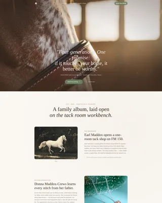 Horse Tack & Equipment Store Landing Page Template
