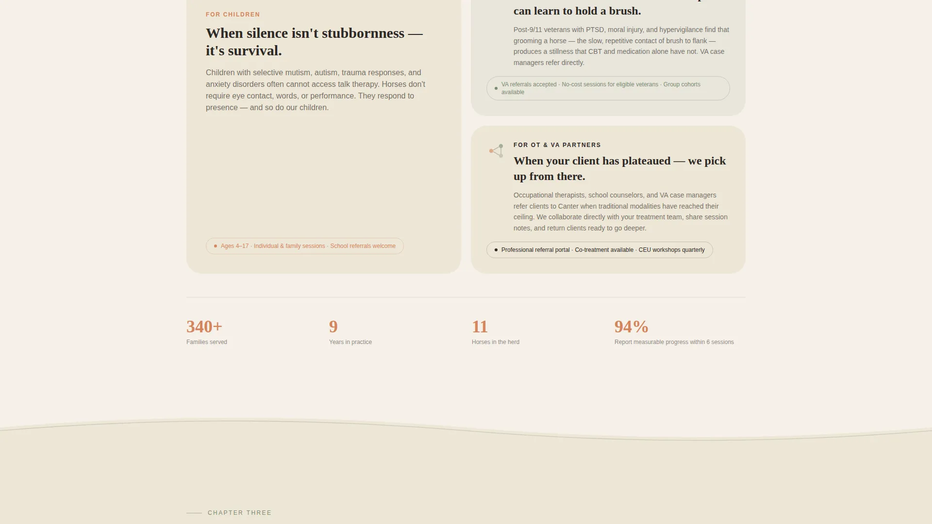 Equine-Assisted Therapy Landing Page Template