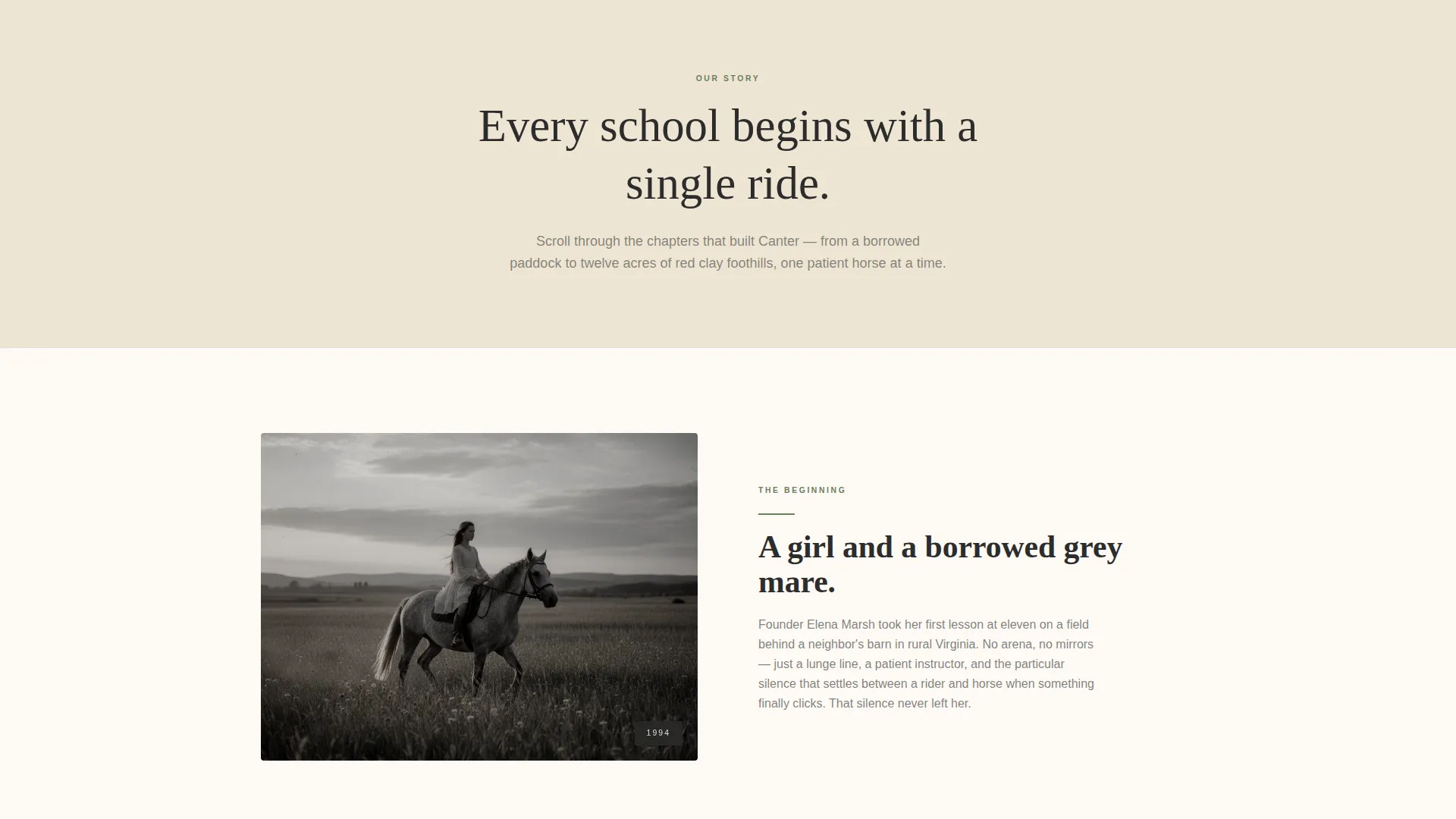 Horse Booking Website Template