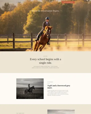 Horse Booking Website Template