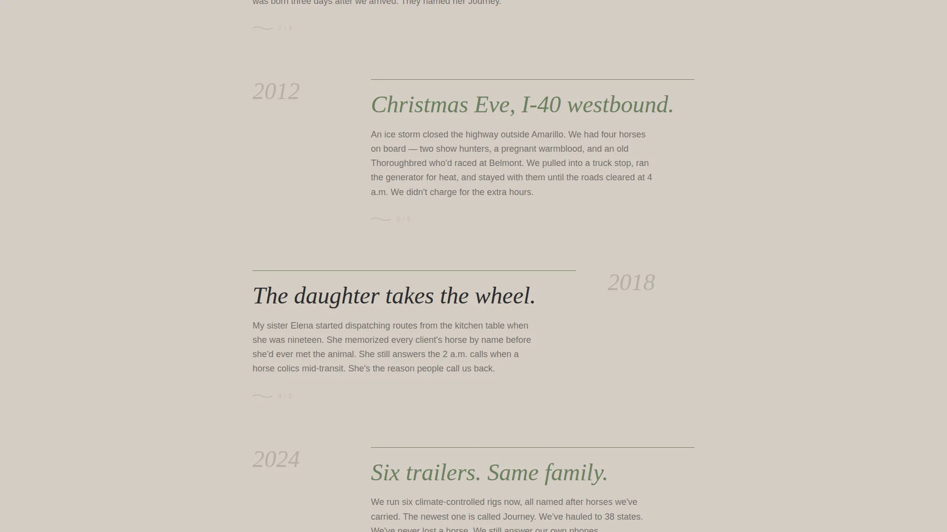 Horse Transportation Service Landing Page Template