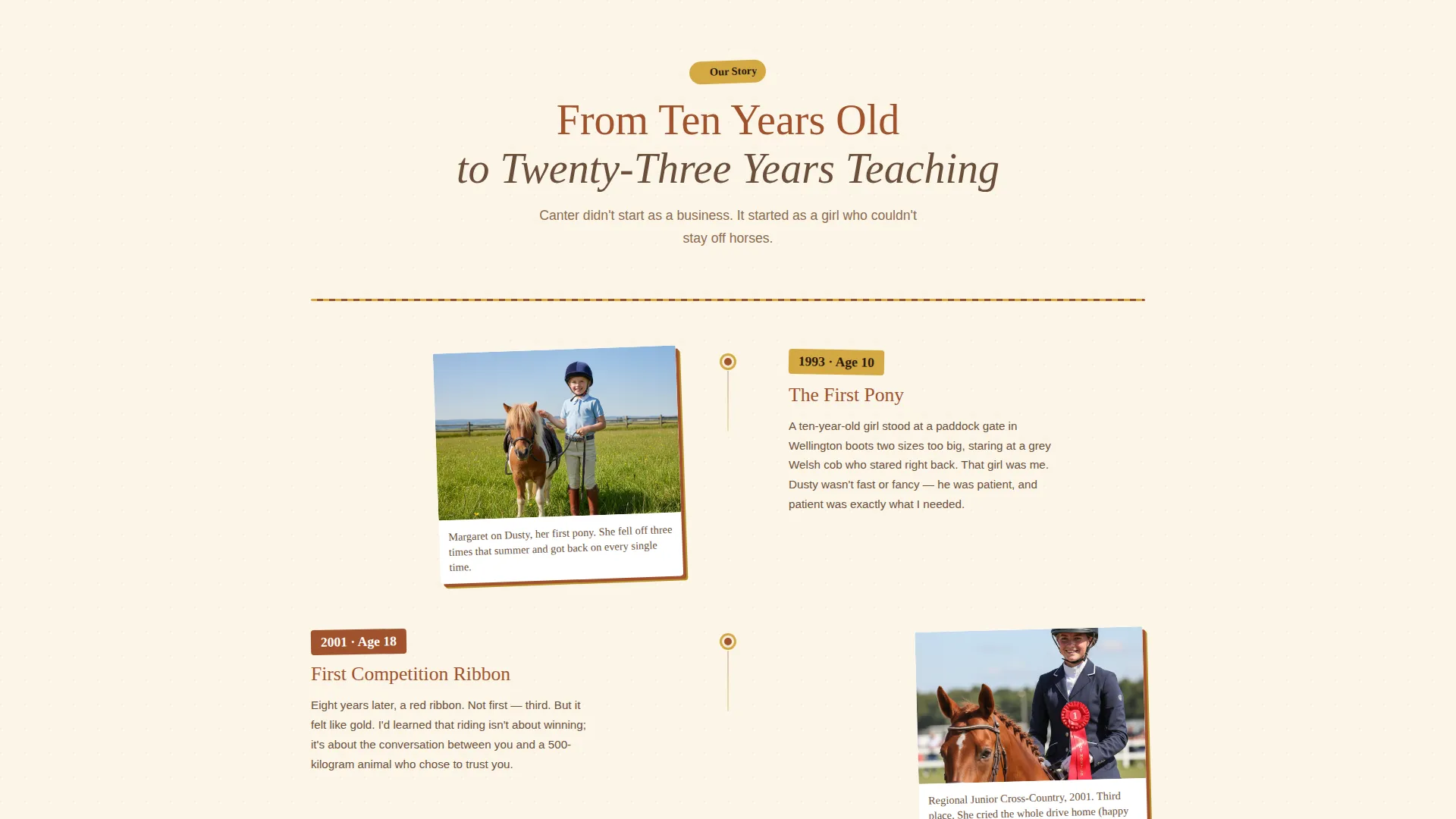Playful Equestrian Riding School Landing Page Template