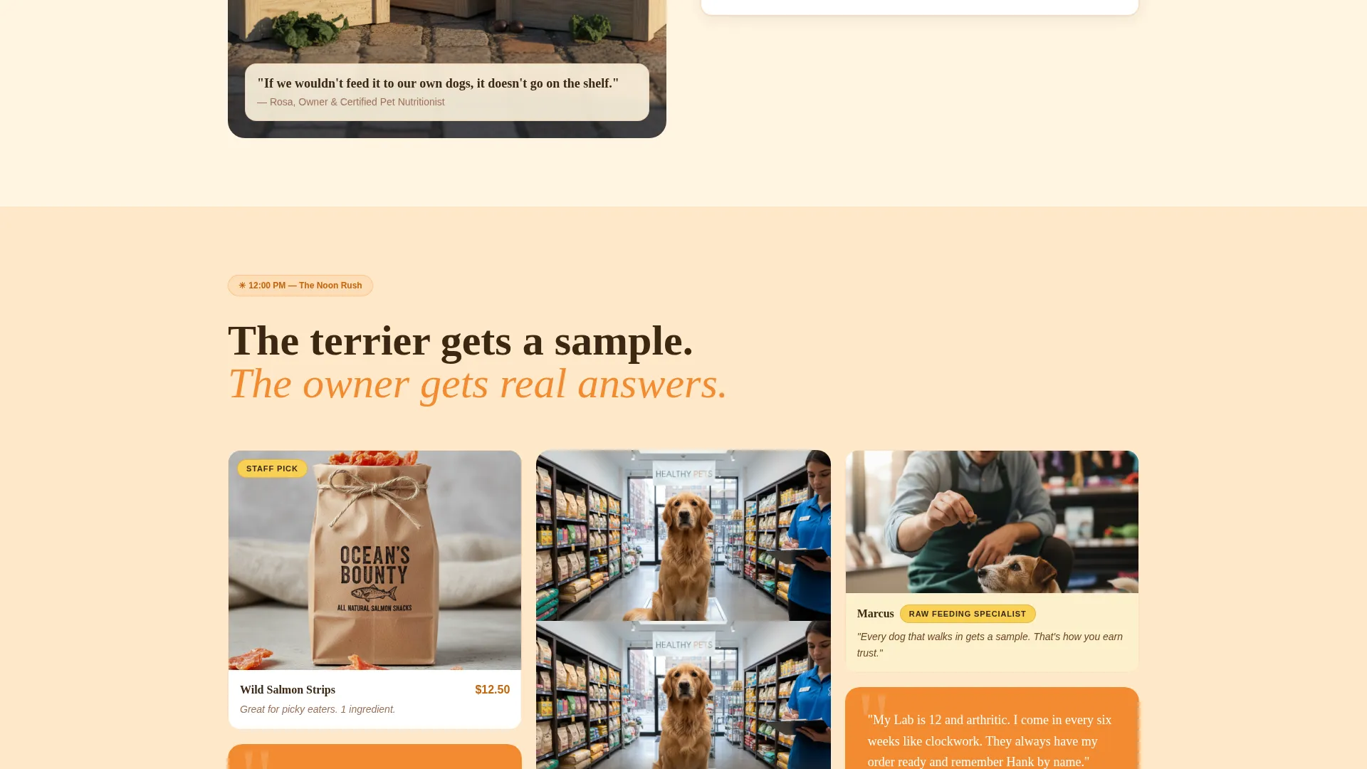 Independent Pet Store Landing Page Template