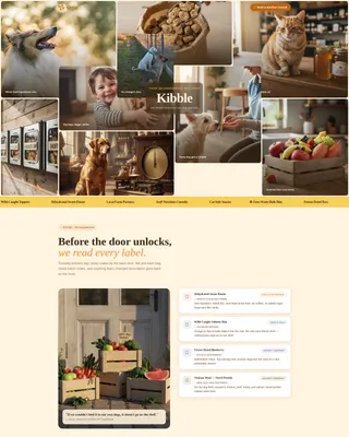 Independent Pet Store Landing Page Template