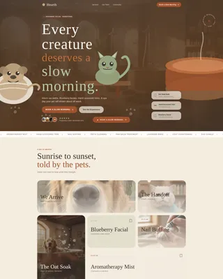 Luxury Pet Spa Landing Page Template
