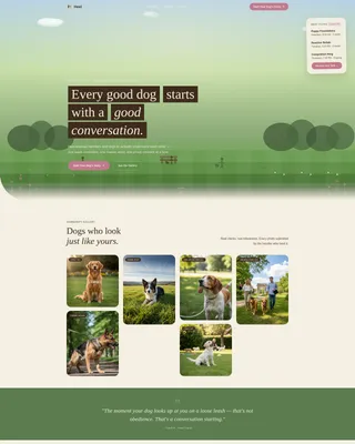 Specialist Pet Training & Behavior Portfolio & Case Study Website Template
