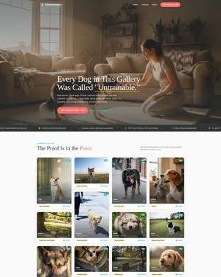 Pet Training & Behavior Portfolio & Case Study Website Template