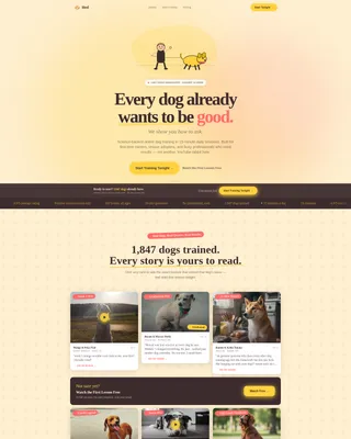 Pet Training & Behavior Pricing Website Template