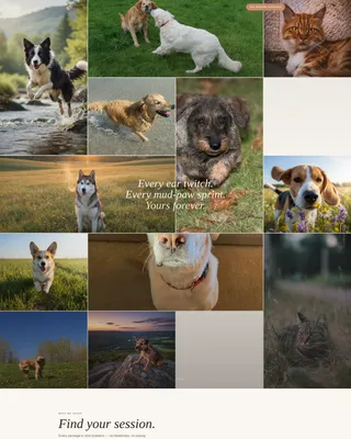 Outdoor Pet Photography Landing Page Template