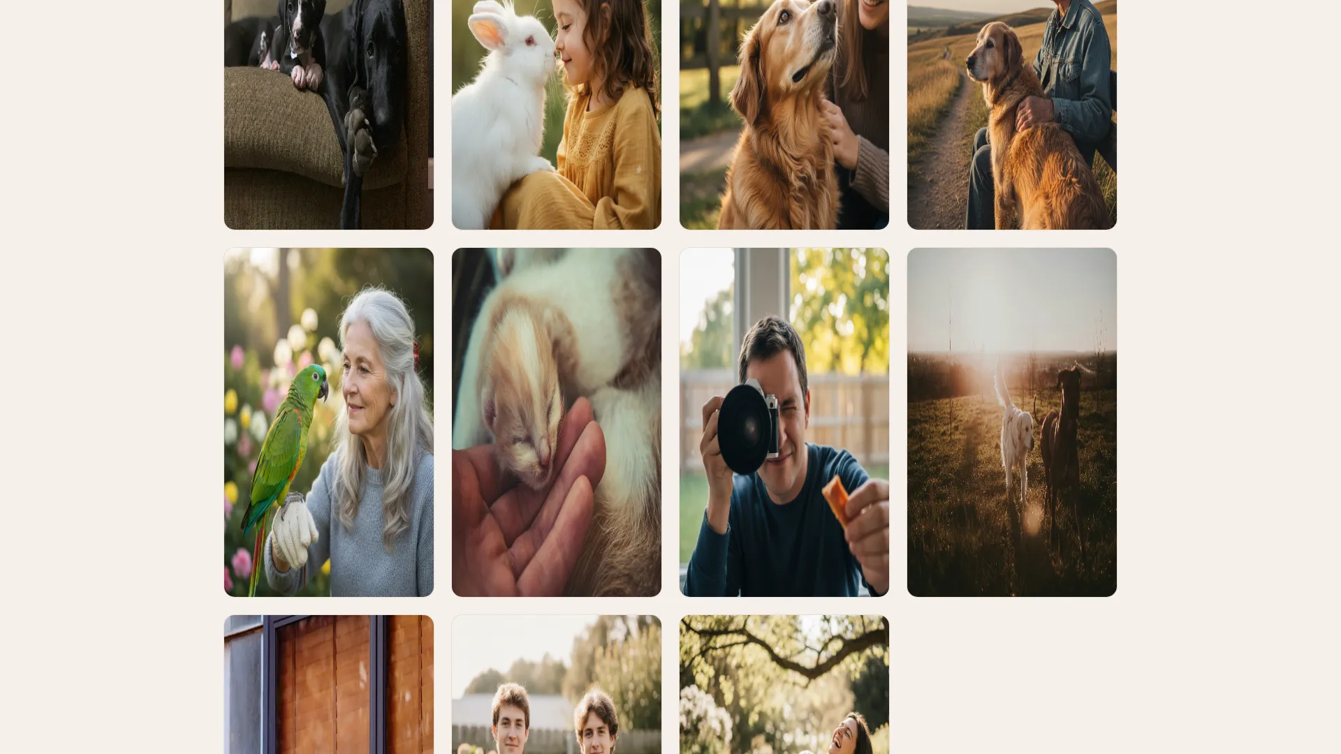 Pet Photography Landing Page Template