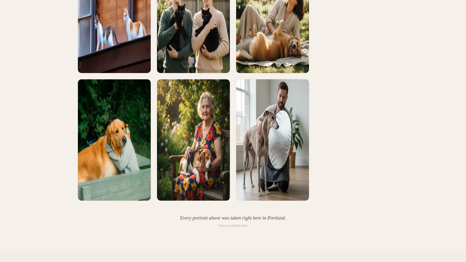 Pet Photography Landing Page Template