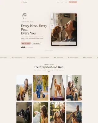 Pet Photography Landing Page Template