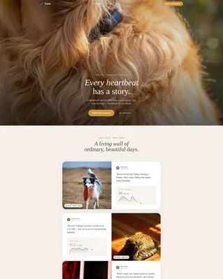 Pet Activity Tracker Landing Page Template