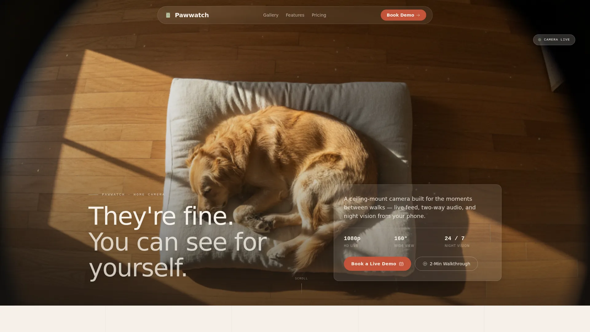 Pet Camera Monitor Landing Page Template