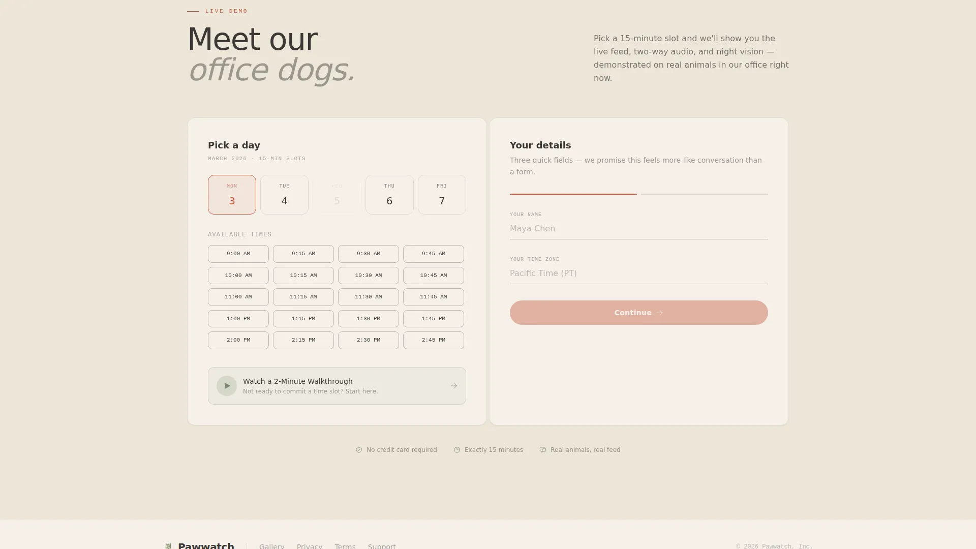 Pet Camera Monitor Landing Page Template
