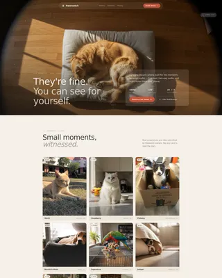 Pet Camera Monitor Landing Page Template