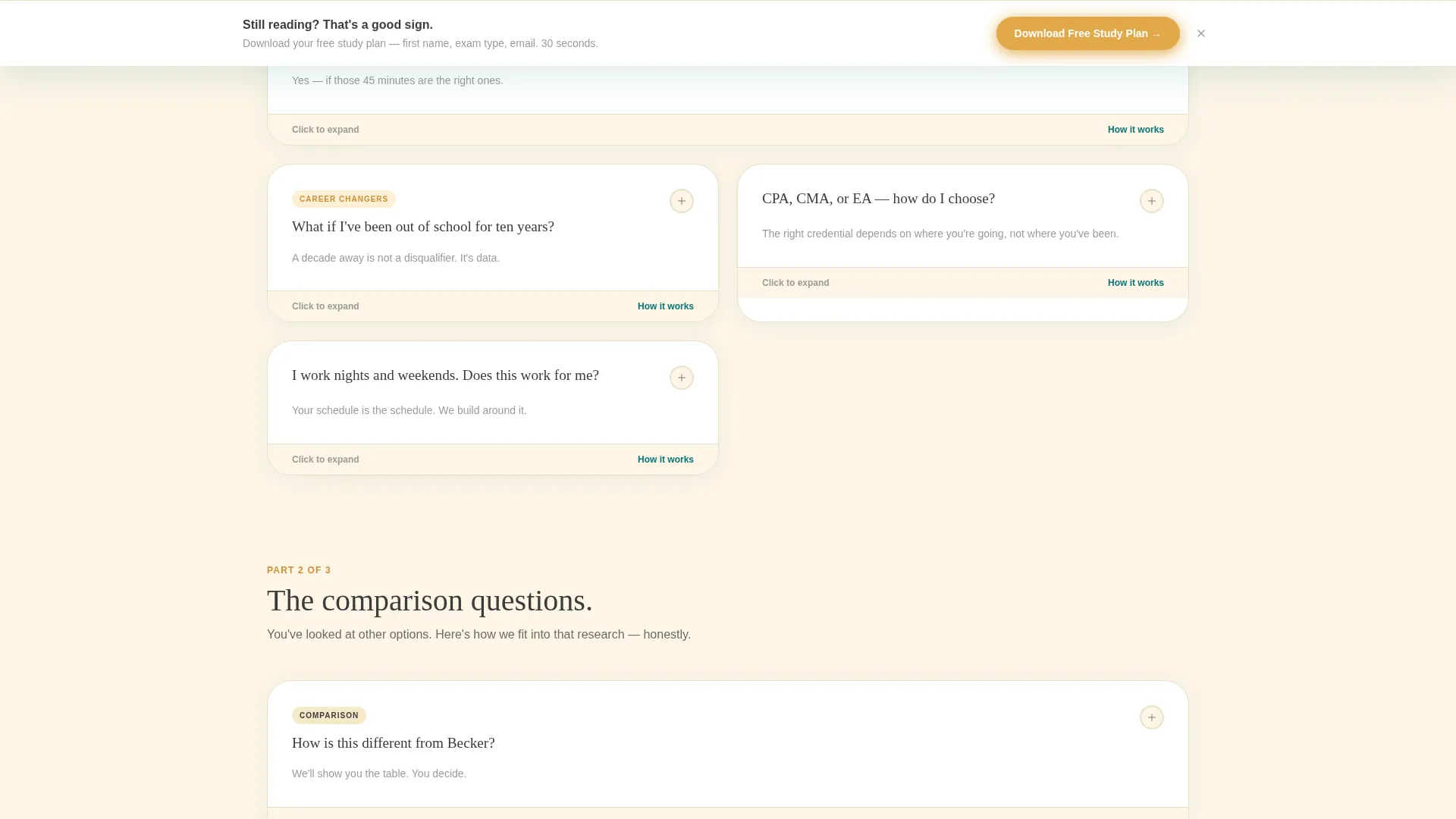 Accounting Exam Prep Landing Page Template