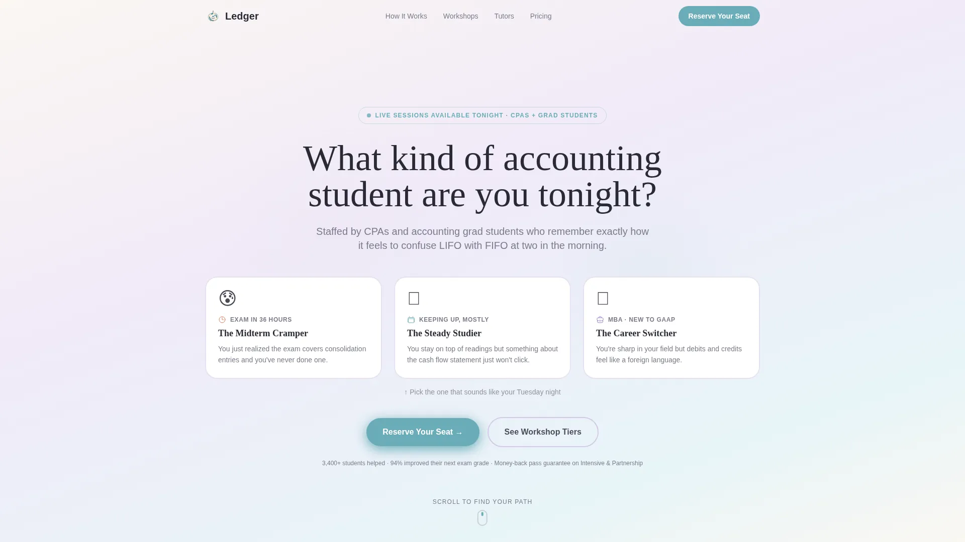 Accounting Homework Help Landing Page Template