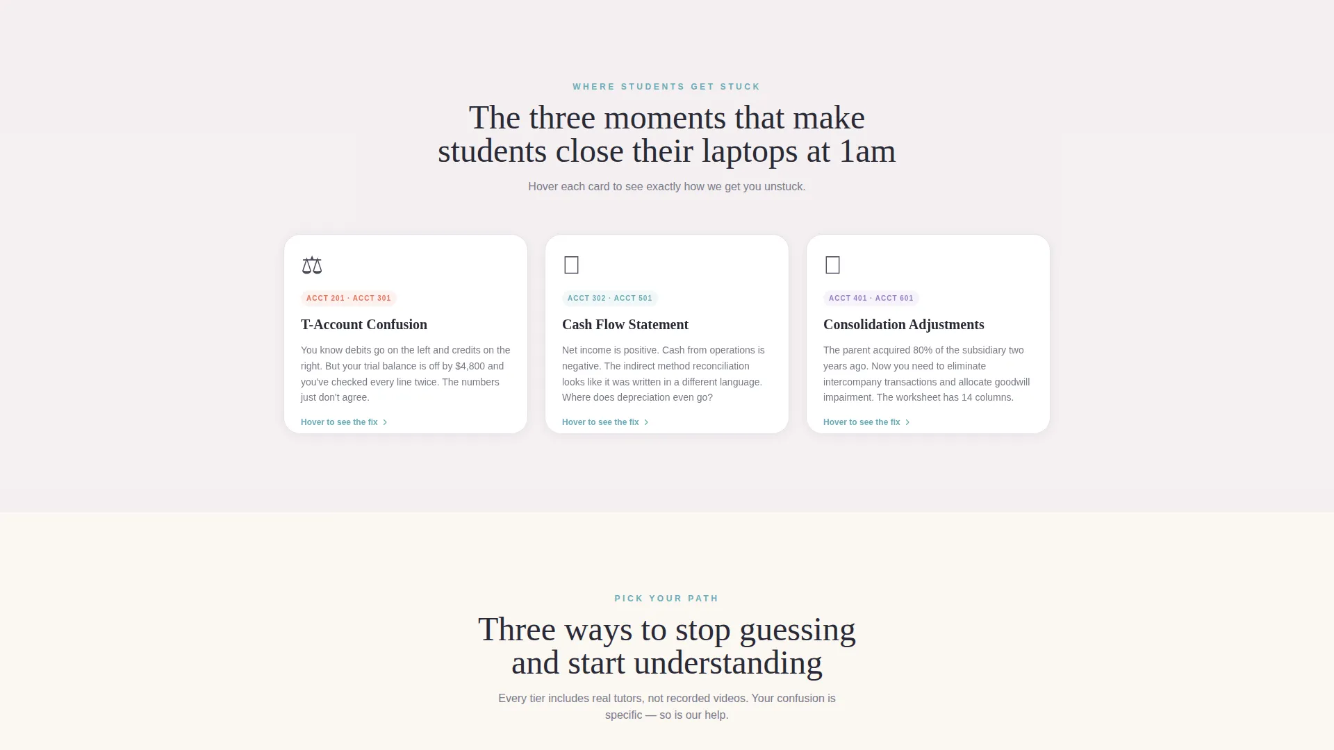 Accounting Homework Help Landing Page Template