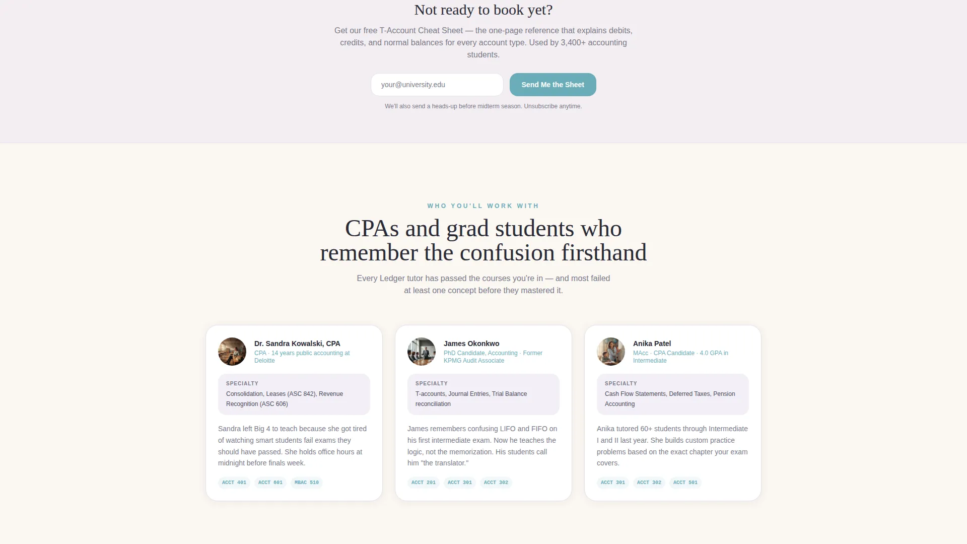 Accounting Homework Help Landing Page Template