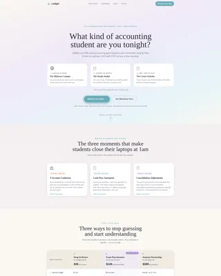 Accounting Homework Help Landing Page Template