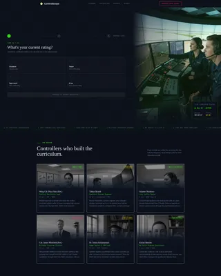 Air Traffic Control Training Landing Page