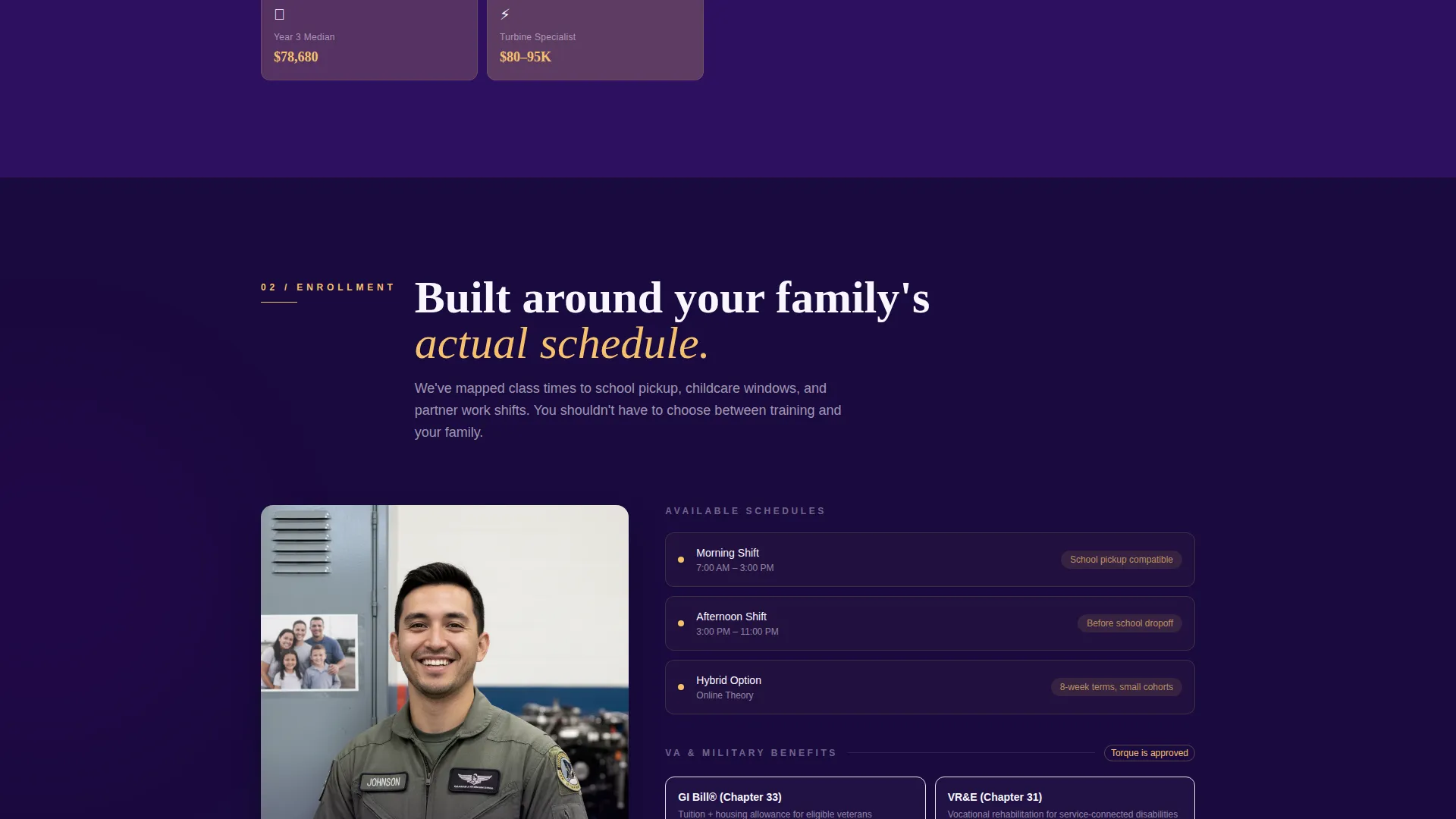 Aircraft Mechanic School Landing Page Template