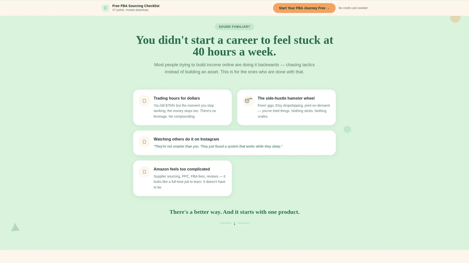 Amazon FBA Course Landing Page Template
