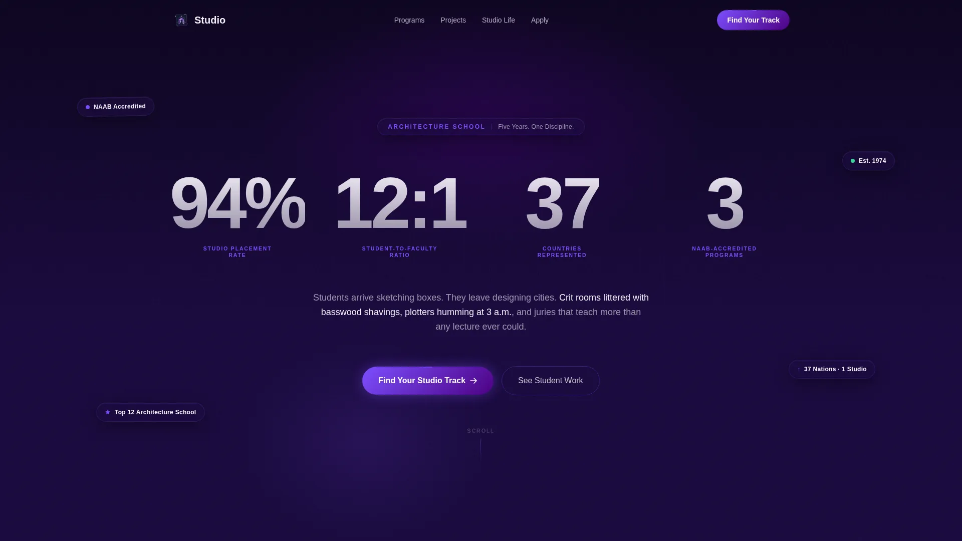 School Landing Page Template - Studio