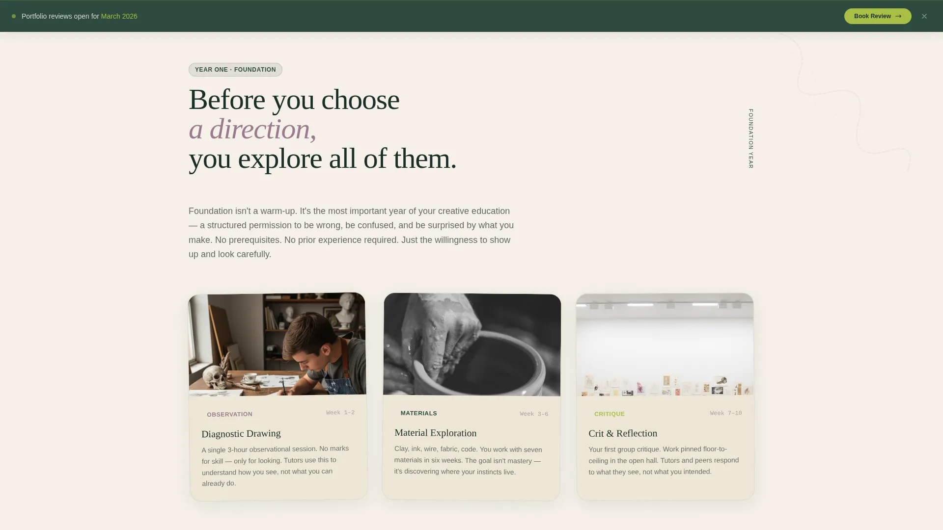 Art College Landing Page Template for Lead Generation