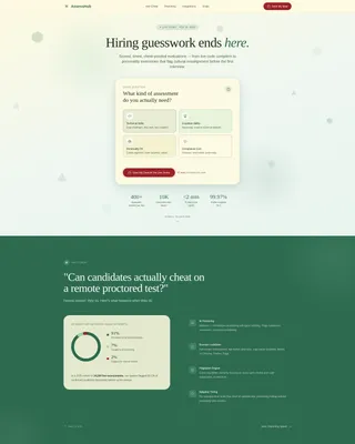 Edtech Assessment Platform Landing Page Template