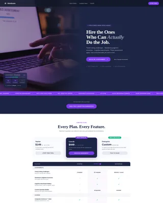 Performance-Driven Assessment Landing Page Template