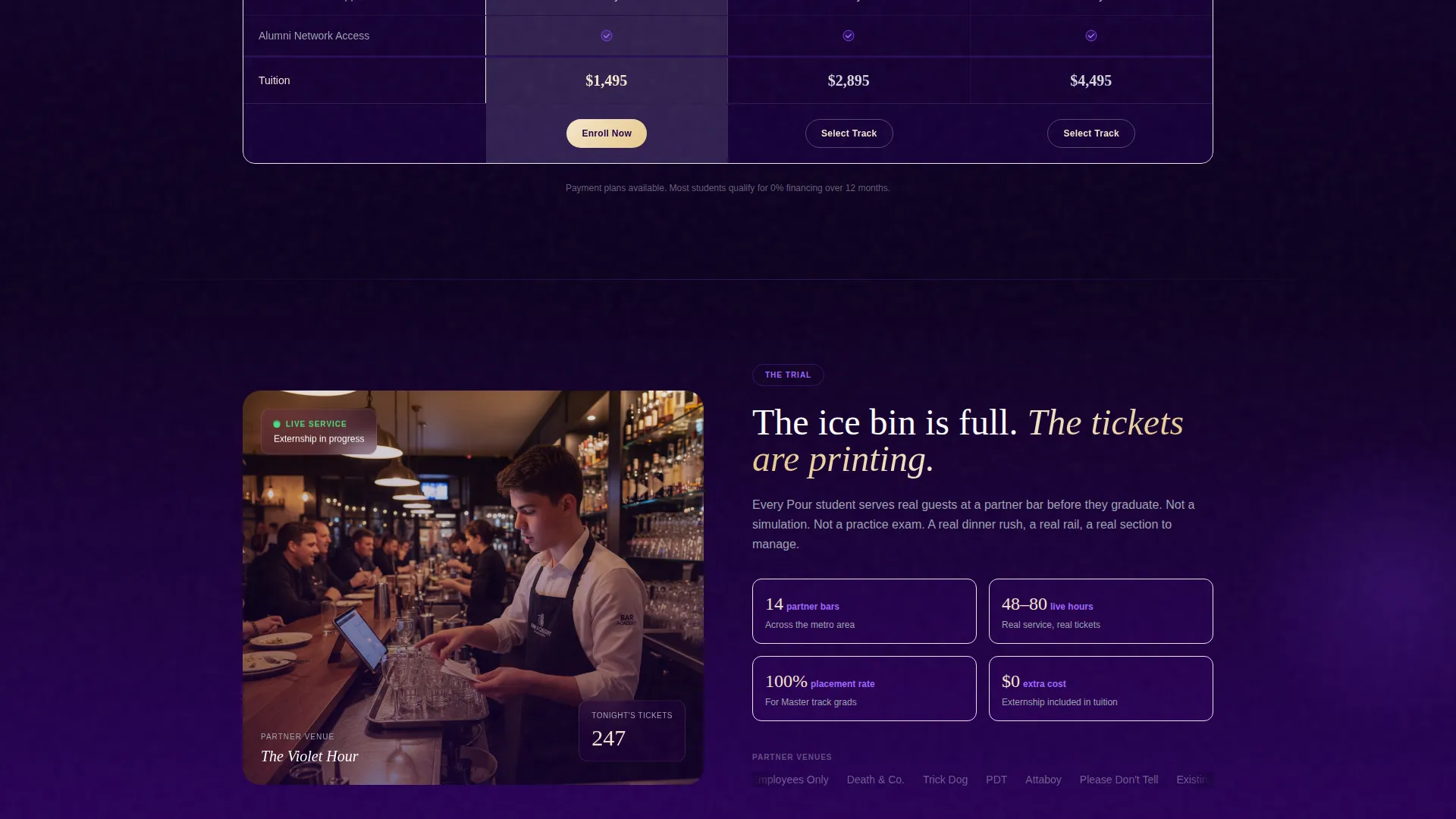 Bartending School Landing Page Template