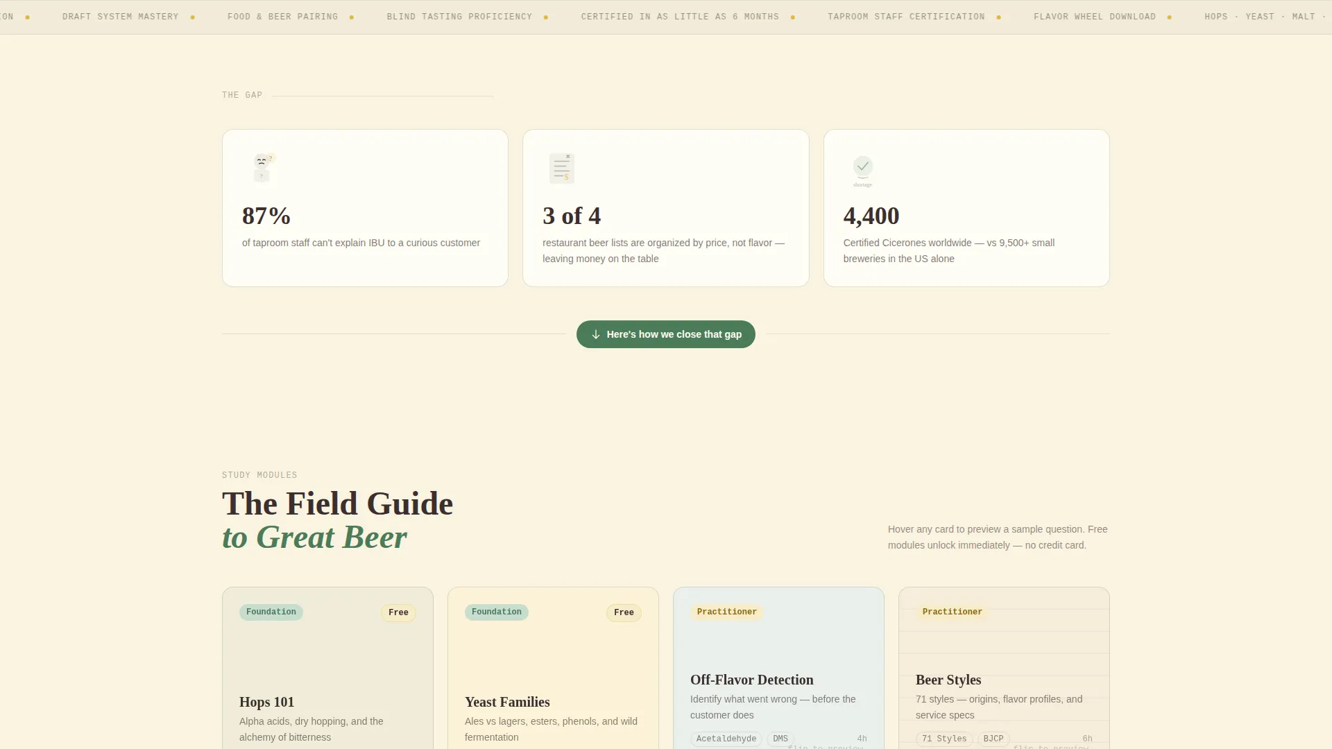 Beer Certification Landing Page Template