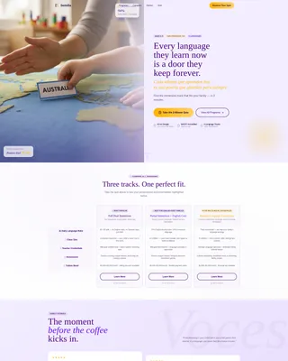 Bilingual Preschool Immersion Landing Page Template