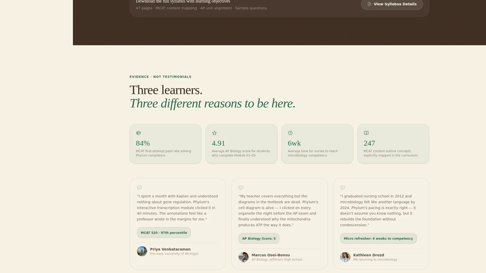 Biology Landing Page Template for Online Courses